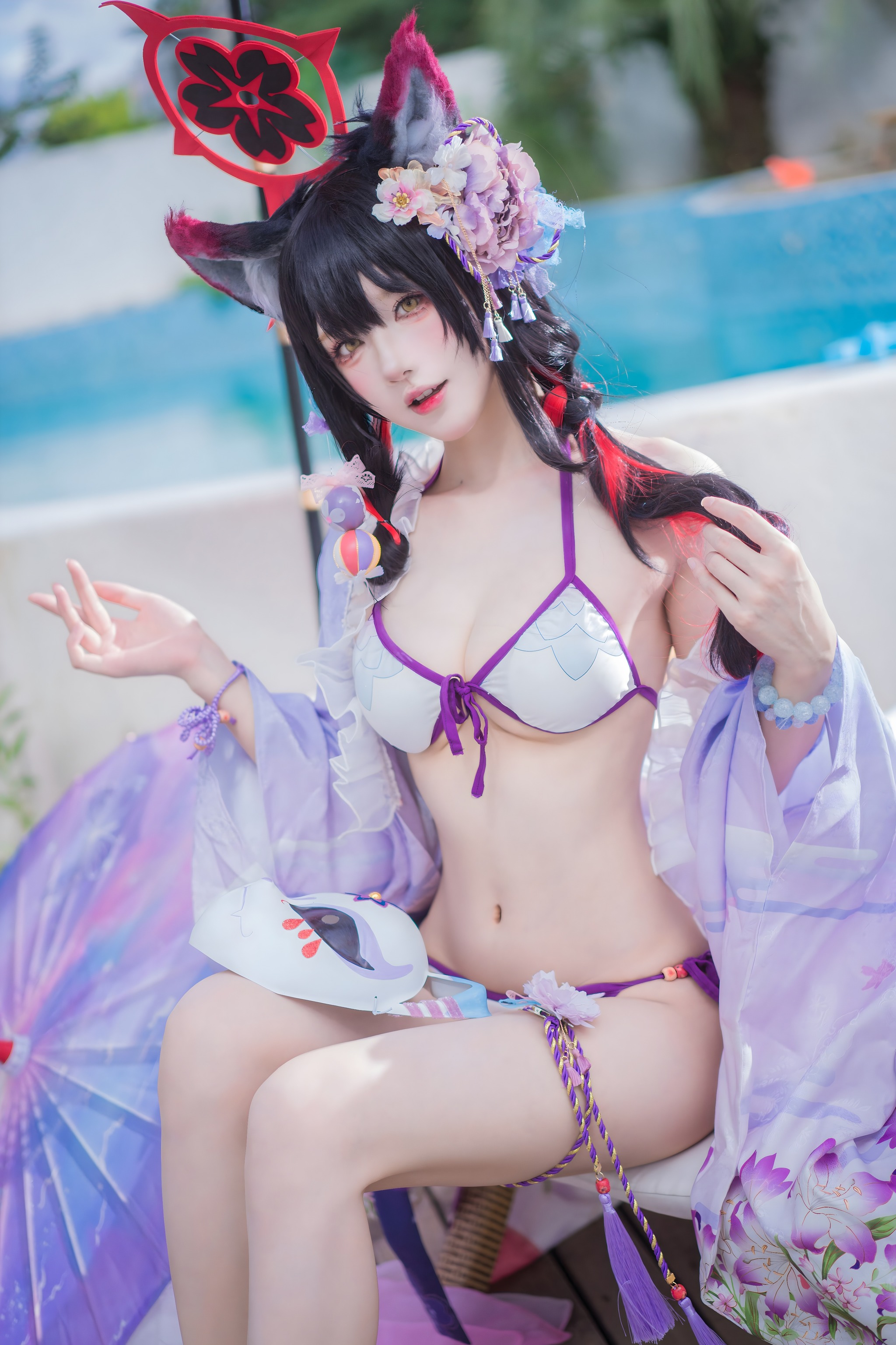 阿包也是兔娘 - NO.108 蔚蓝档案 狐坂若藻 水着[32P]-XikXak